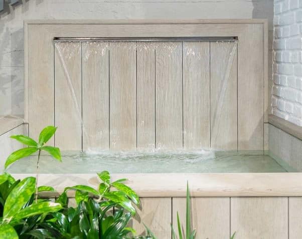 Millboard decking used in a water feature