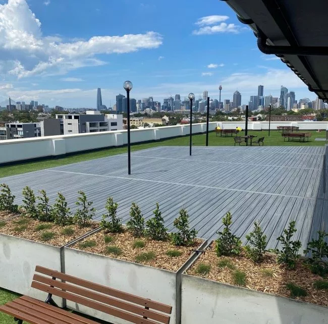 Composite decking on a Commercial deck