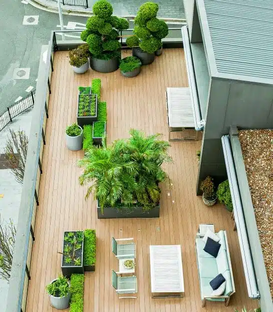 Apartment with composite decking