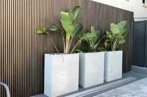 Castellation cladding privacy screen