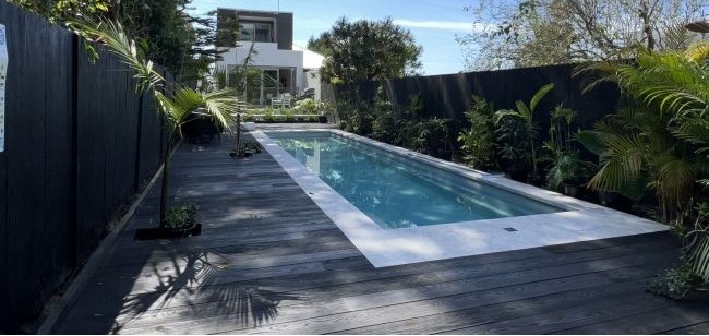 Millboard deck by the sea